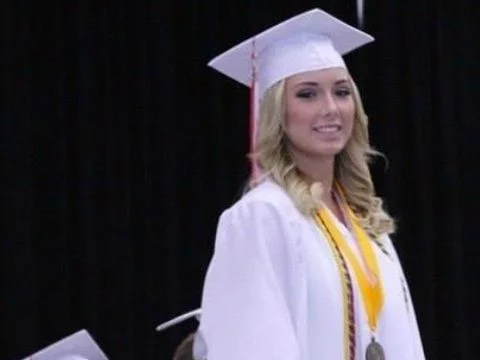 Halie Jade in graduation of college