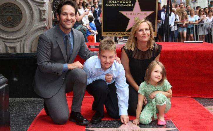 Julie Yaeger with Paul and kids Jack and Darby at Hollywood Walk of Fame