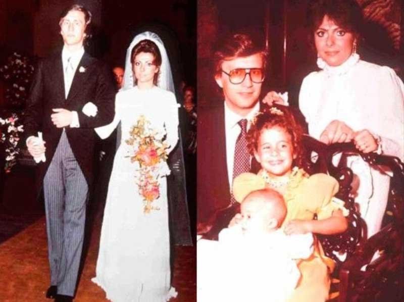 Alessabdra with her father, mother and sister Allegra