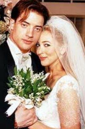 Afton Smith wedding Brendan Fraser