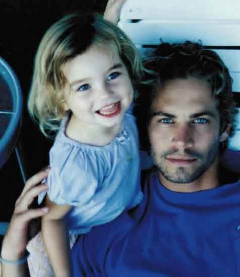 Meadow as a kid  with father Paul Walker