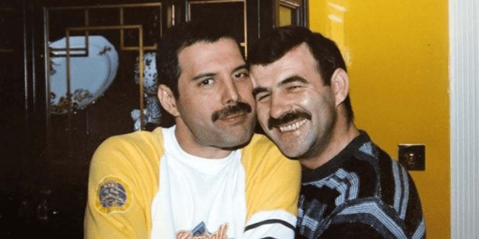 Jim Hutton and Freddie Mercury