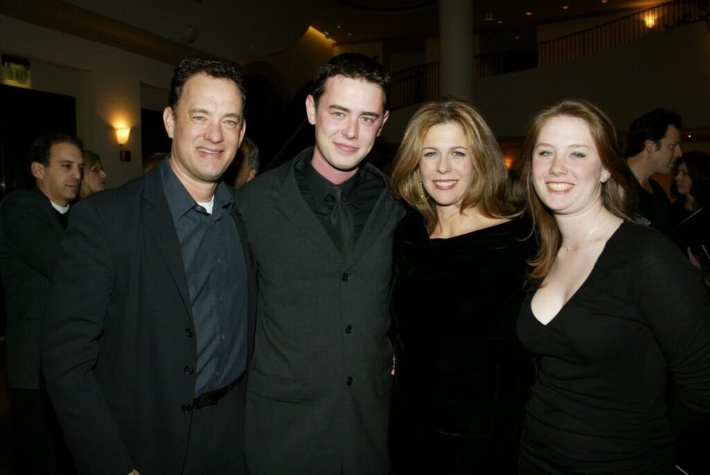 Tom Hanks with present wife Rita Wilson and kids Colin Hanks and Elizabeth Hanks